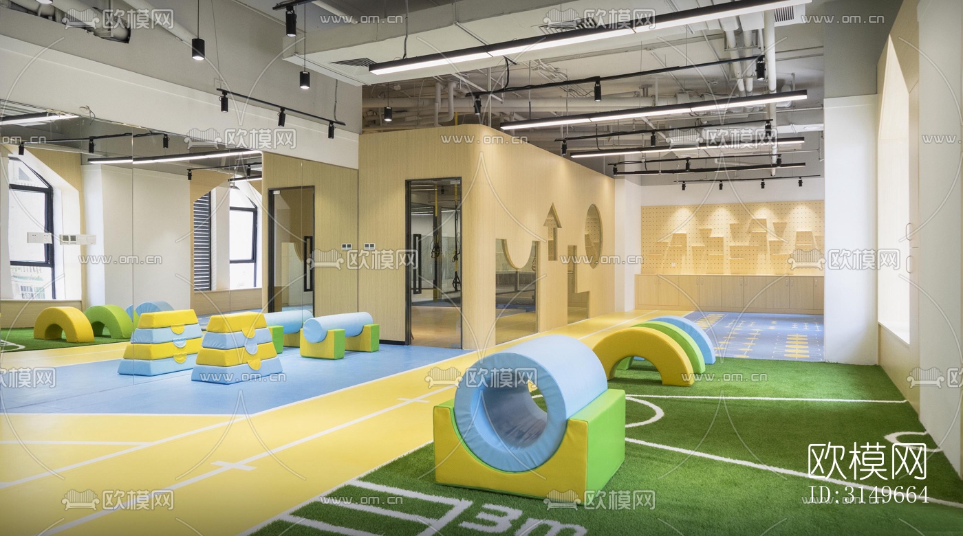 原木风健身房效果图下载（渲染图7）
