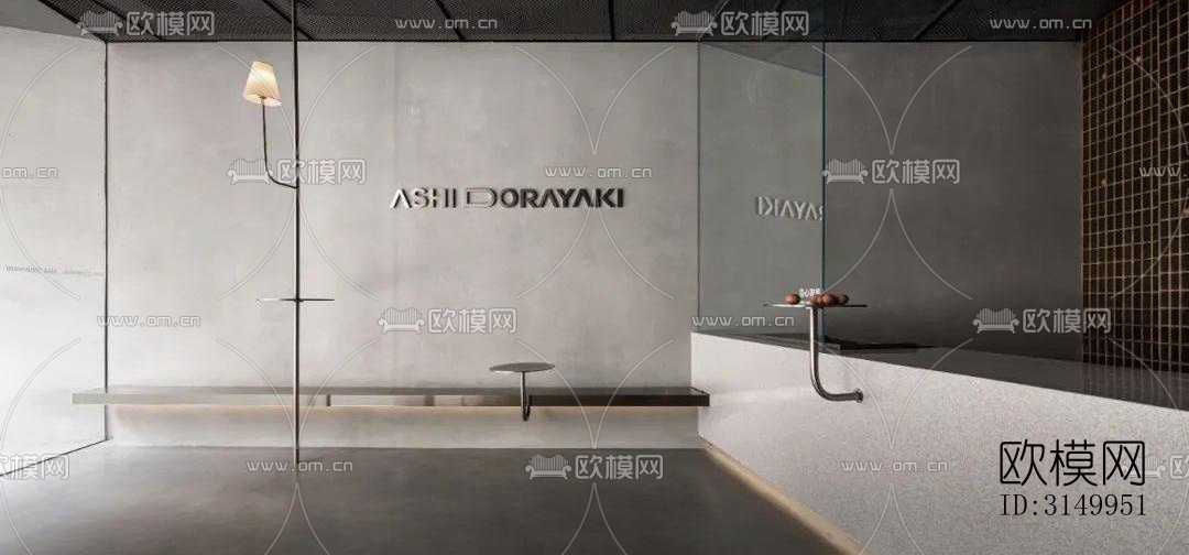 高级灰火锅烤肉效果图下载（渲染图2）