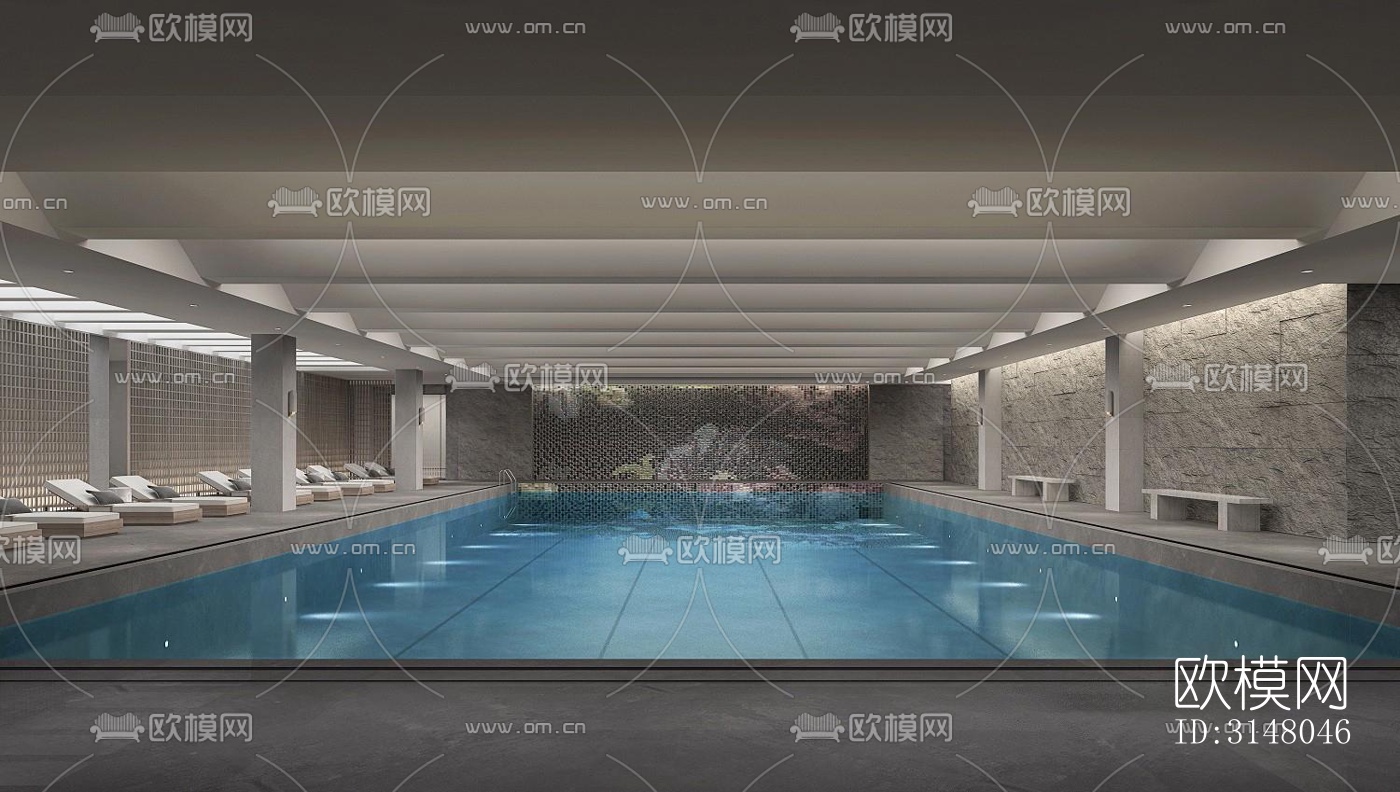 现代酒店民宿效果图下载（渲染图4）