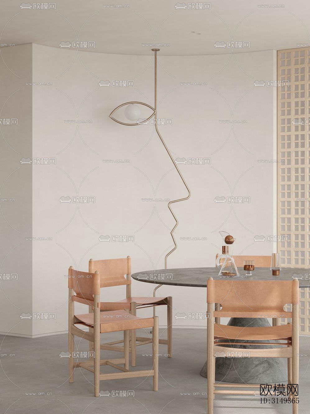 现代平层效果图下载（渲染图17）