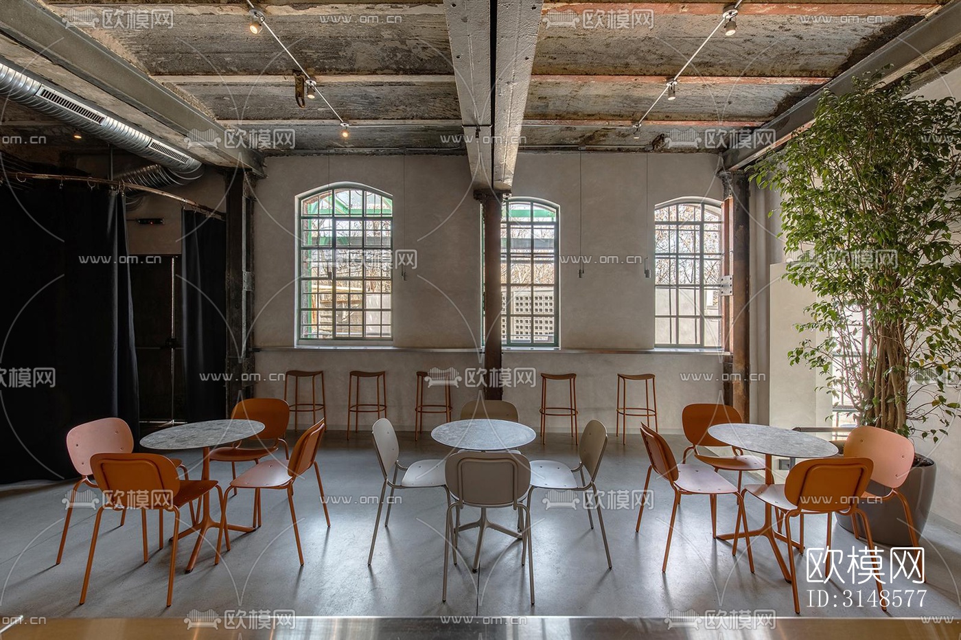 工业风酒吧效果图下载（渲染图3）