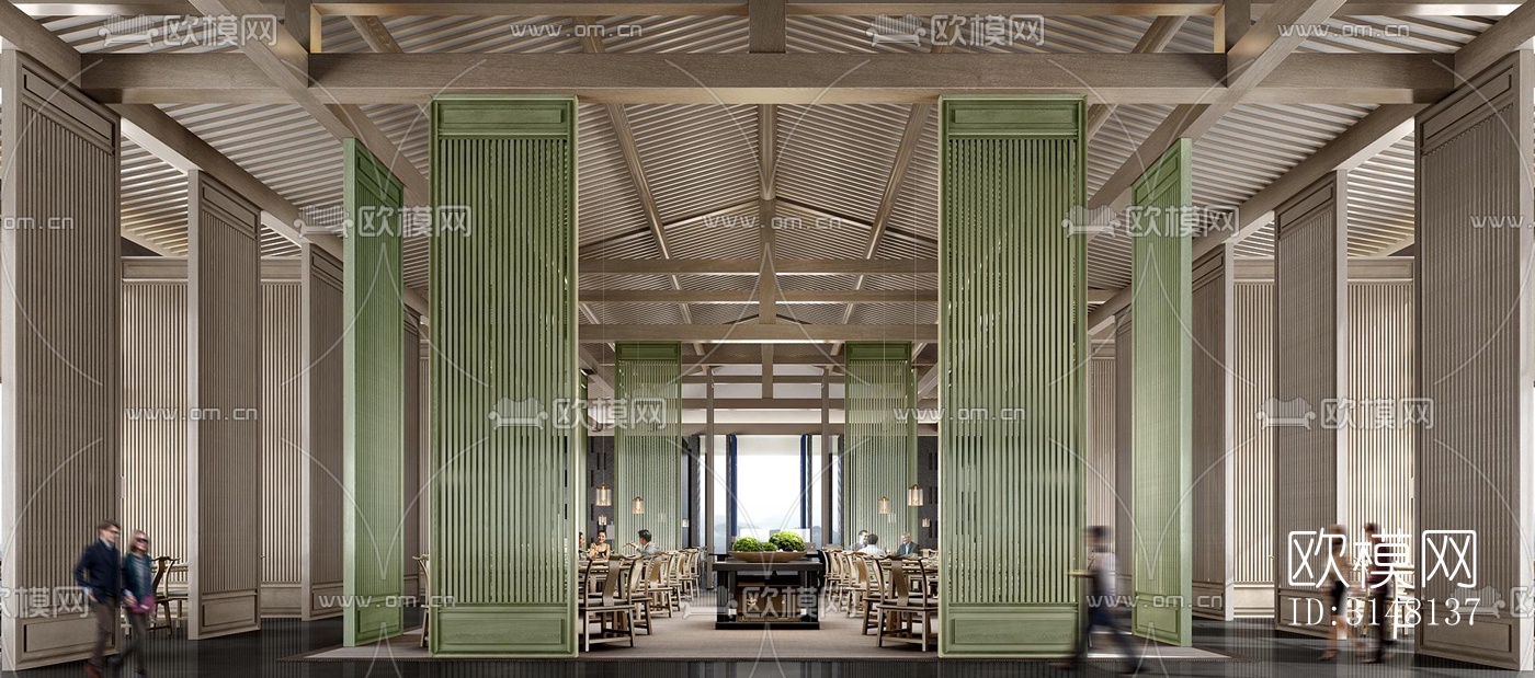 现代酒店民宿效果图下载（渲染图13）