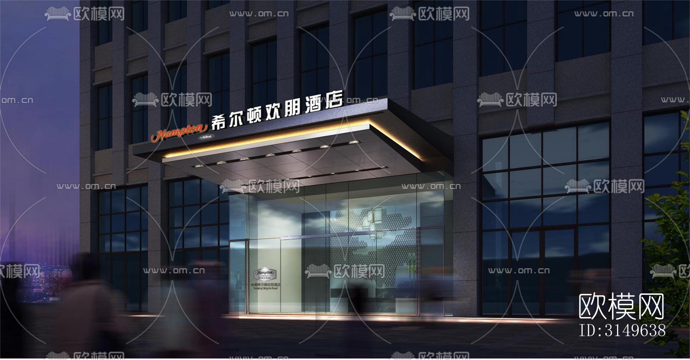 现代商业建筑效果图下载（渲染图2）