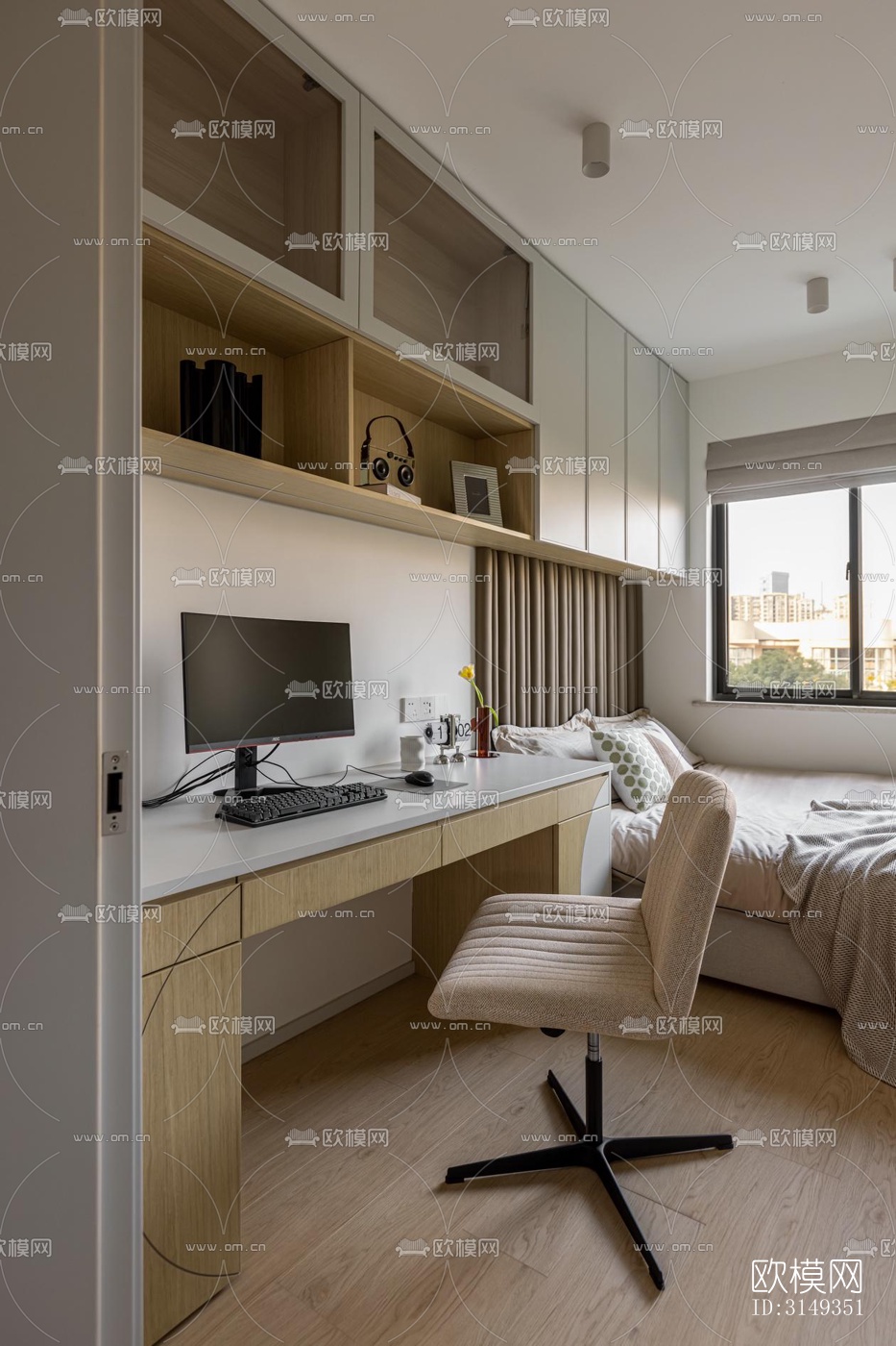 现代平层效果图下载（渲染图16）