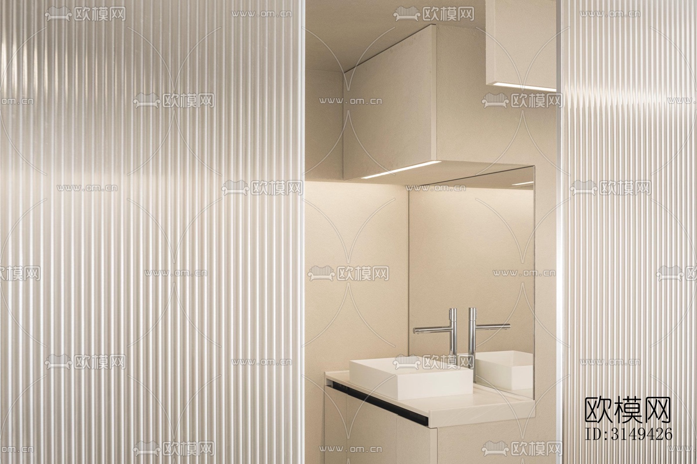 现代平层效果图下载（渲染图4）