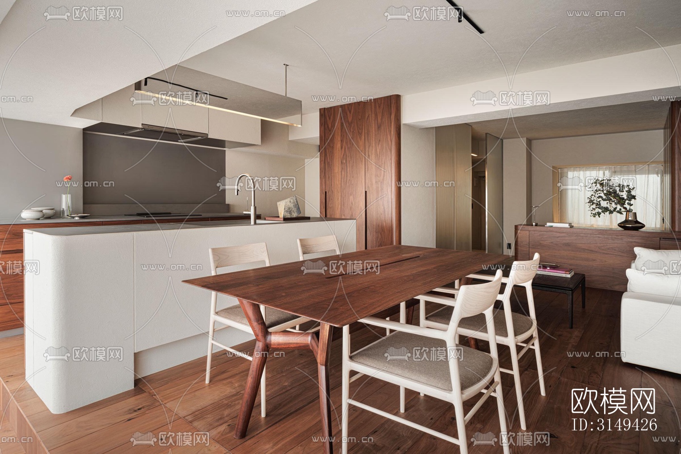 现代平层效果图下载（渲染图11）