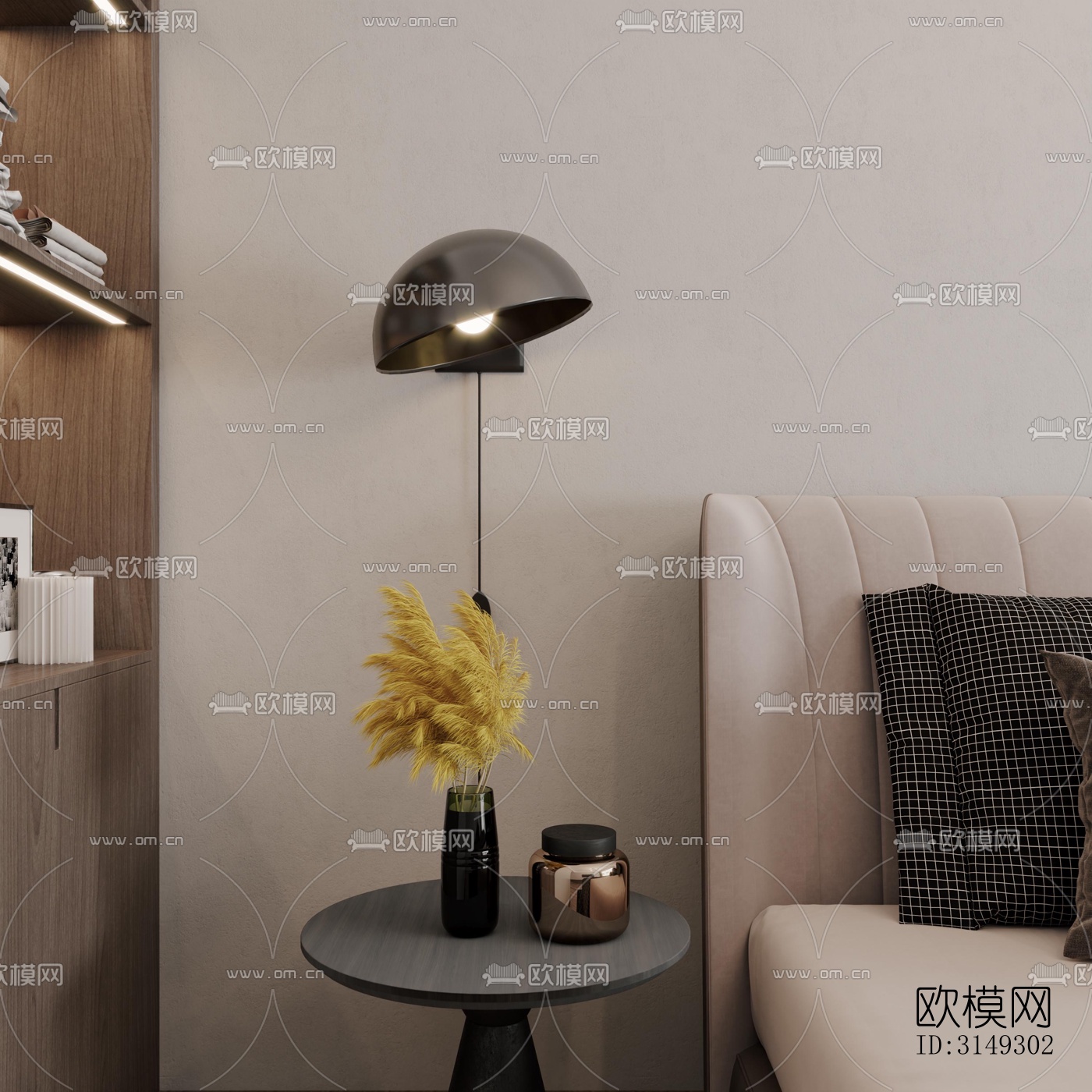 现代平层效果图下载（渲染图8）