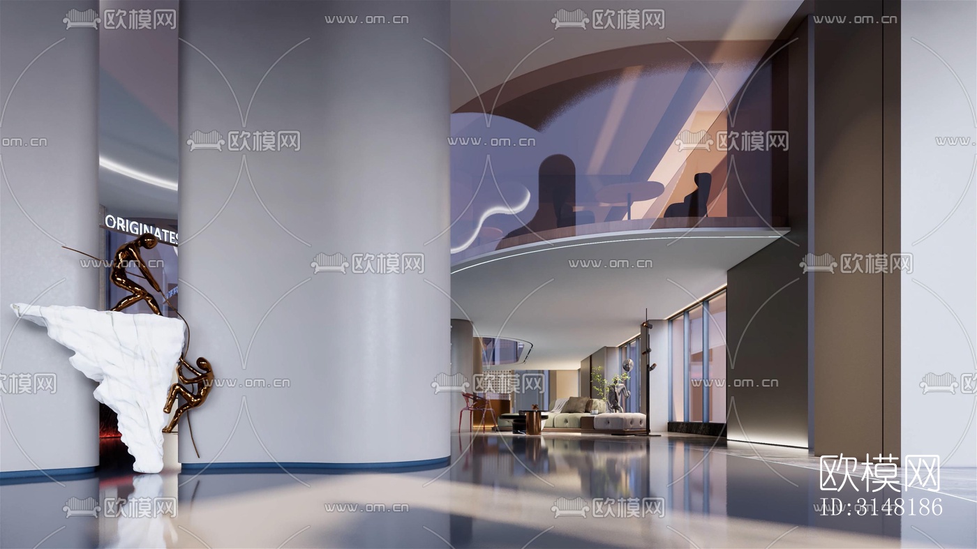 现代酒店民宿效果图下载（渲染图16）