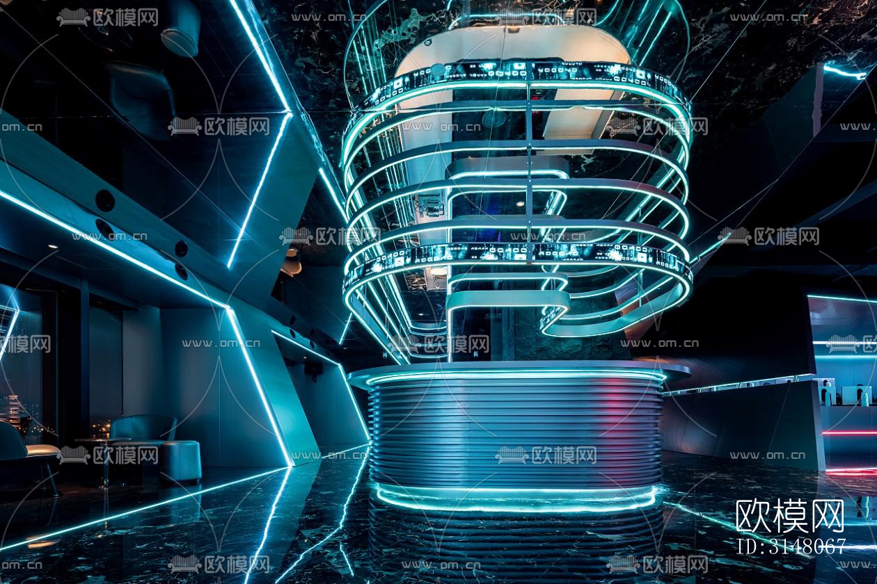 现代酒店民宿效果图下载（渲染图2）