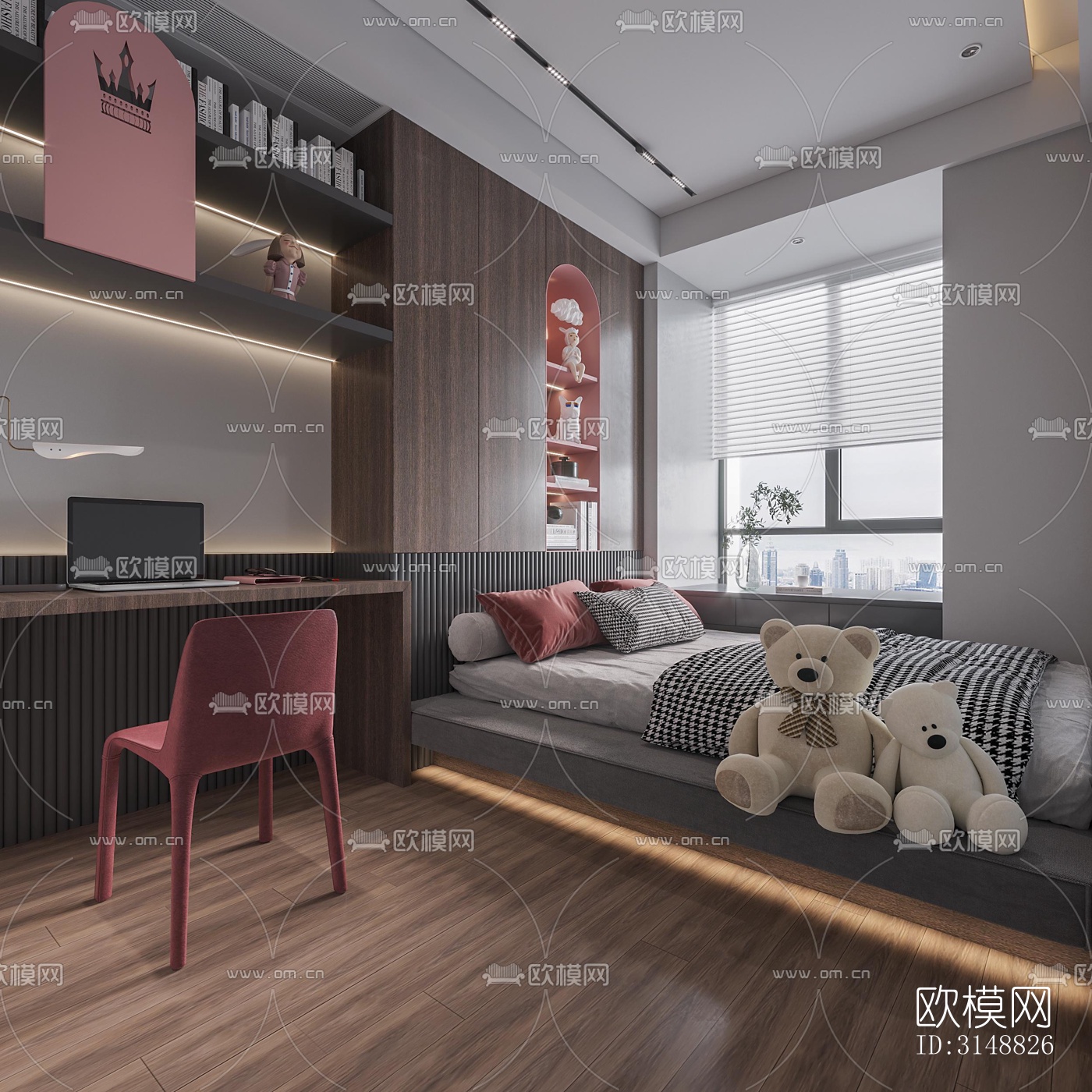 北欧平层效果图下载（渲染图5）