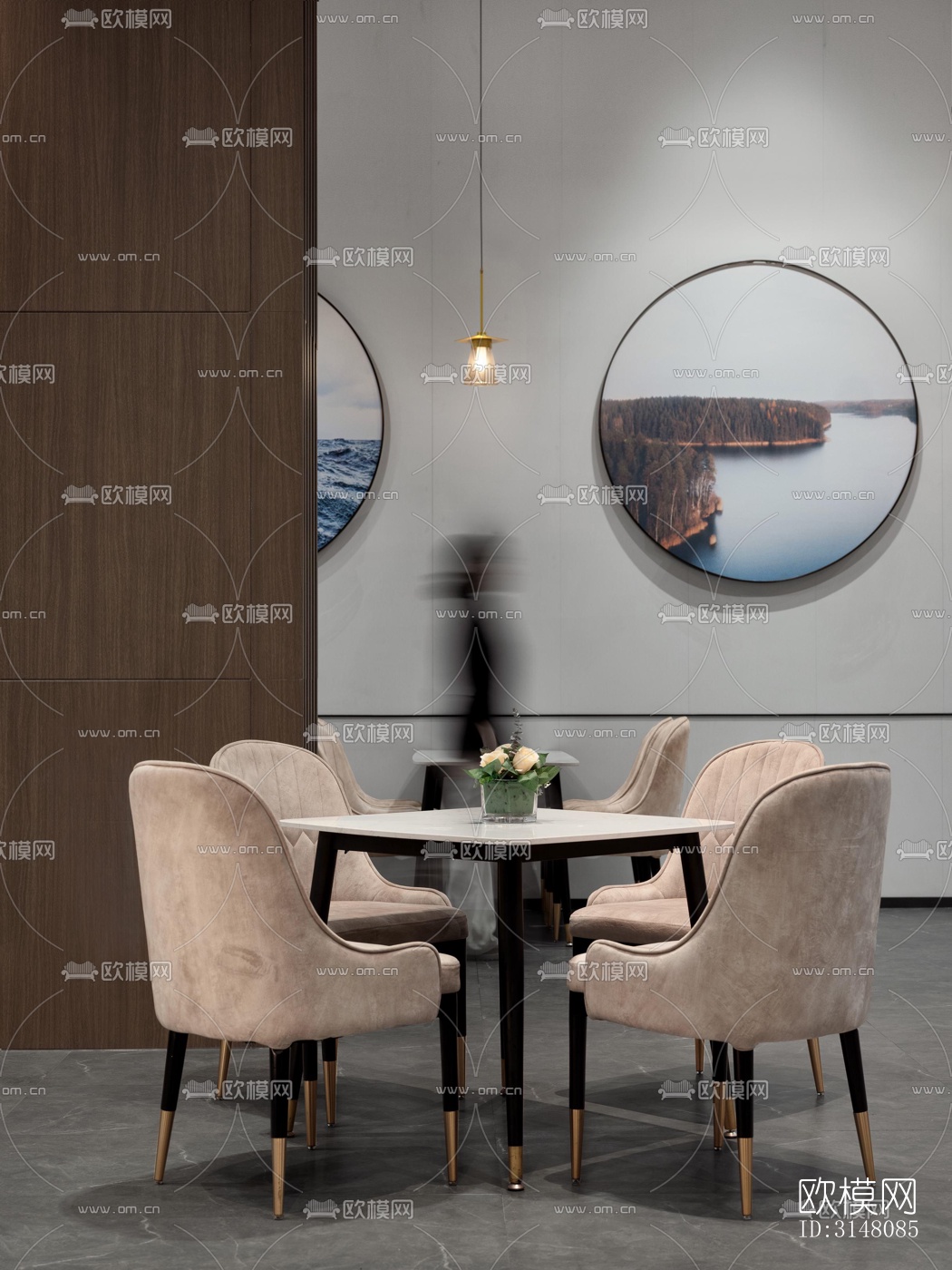 现代酒店民宿效果图下载（渲染图4）