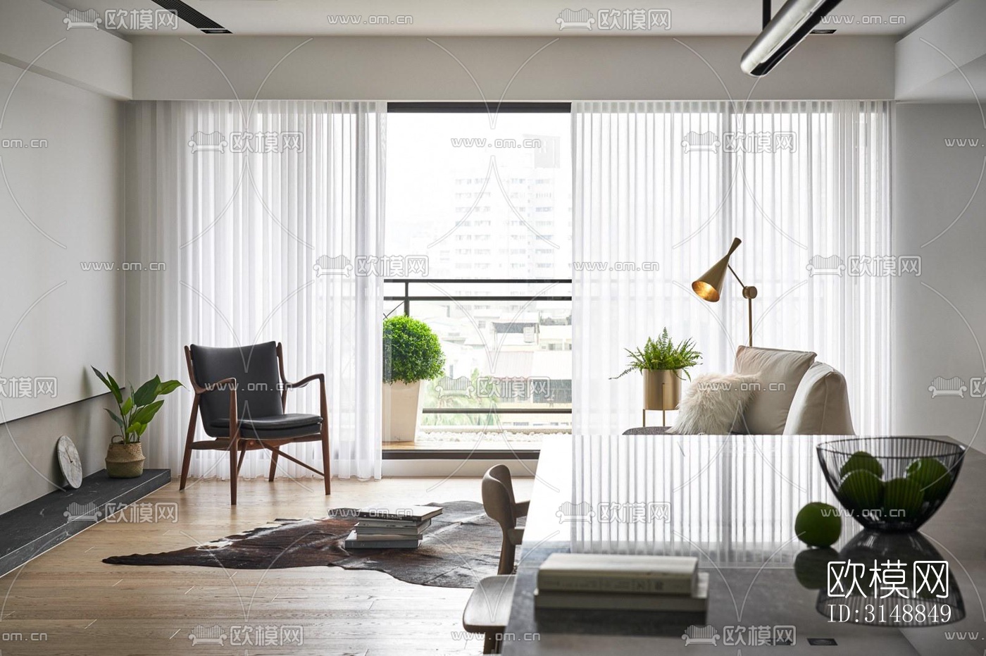 北欧平层效果图下载（渲染图1）