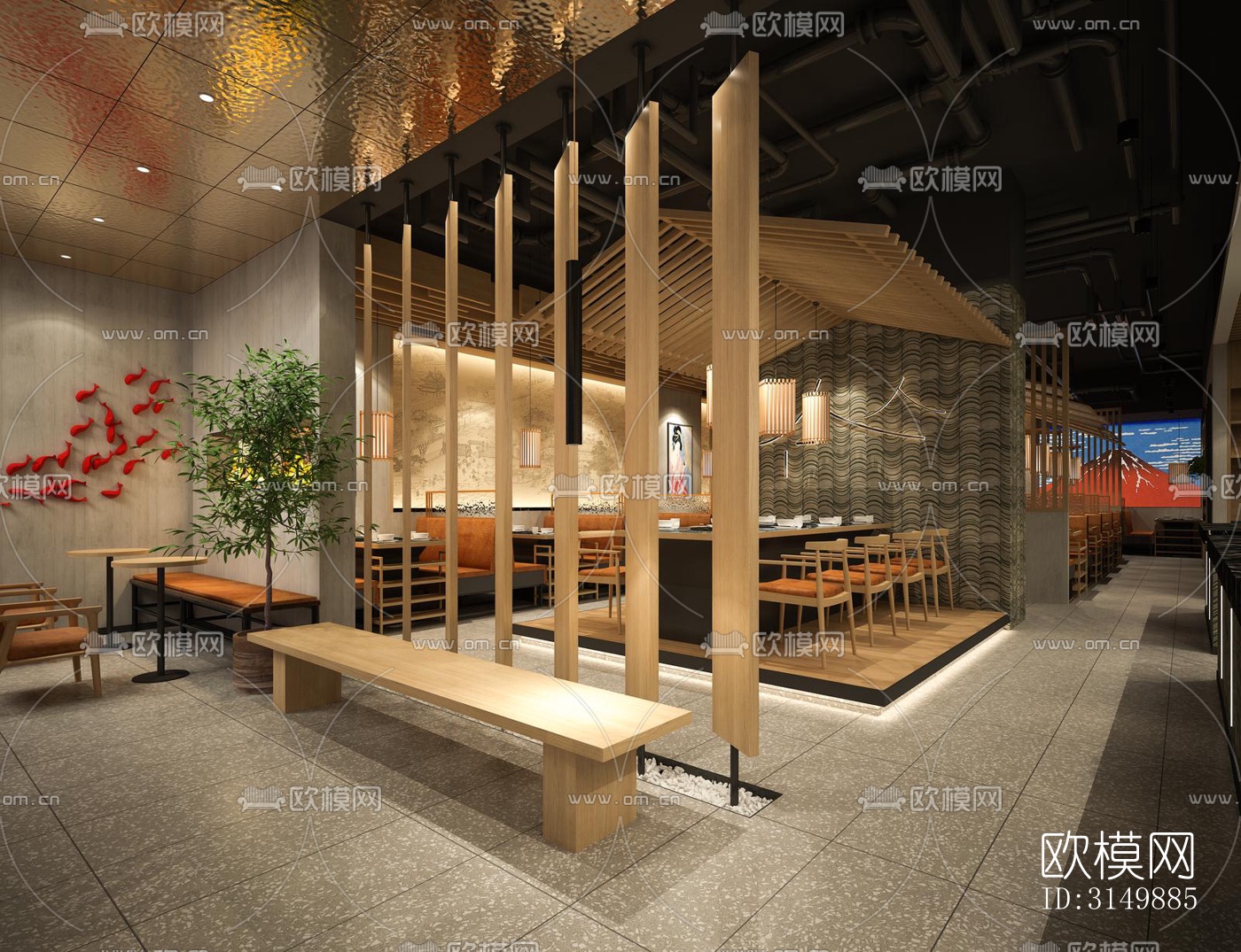 北欧火锅烤肉效果图下载（渲染图6）