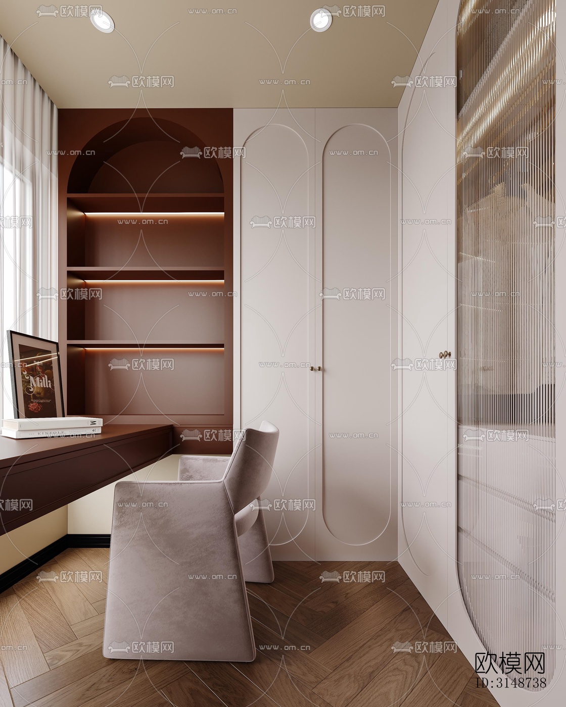 中古风平层效果图下载（渲染图2）