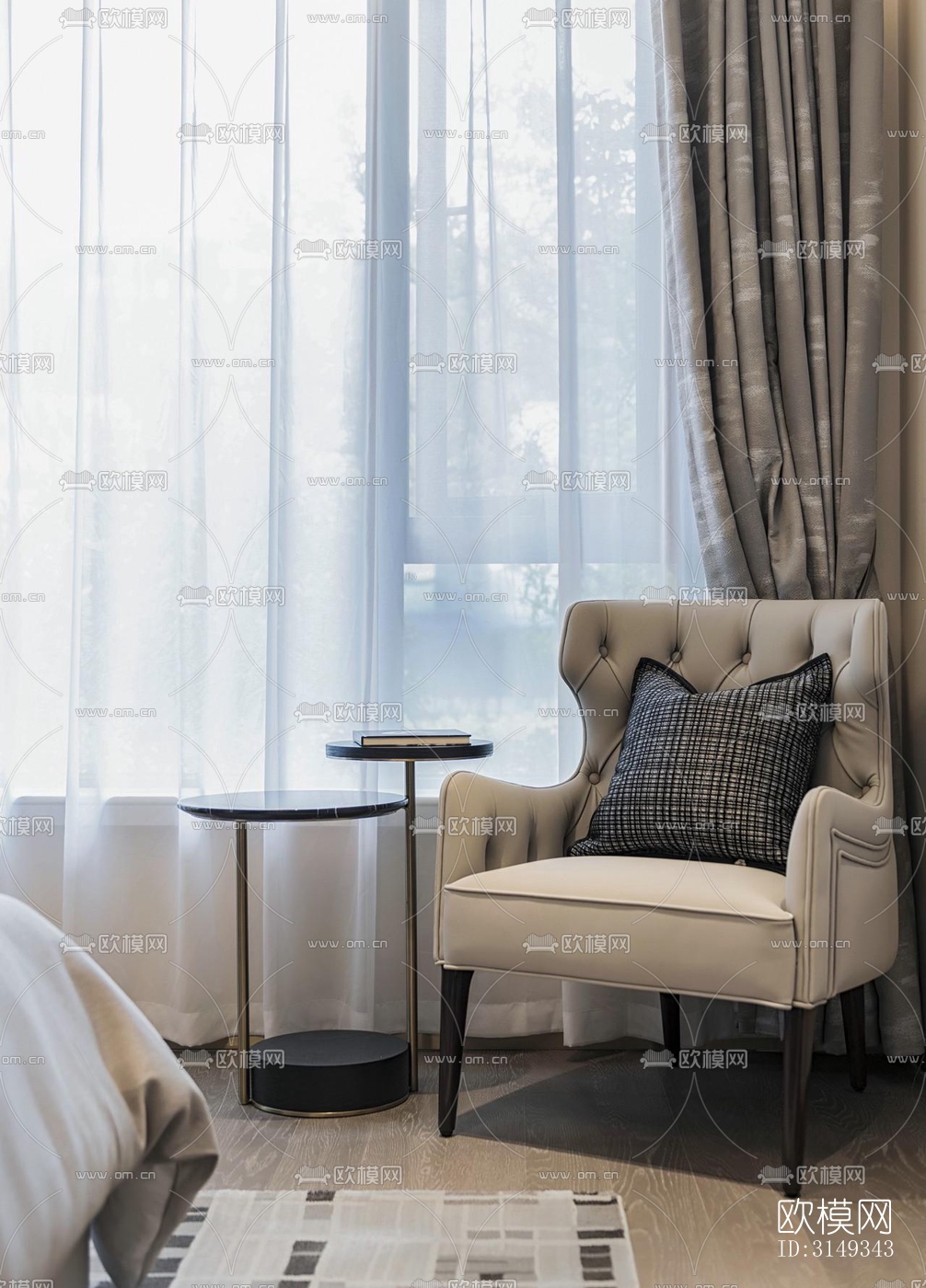 现代平层效果图下载（渲染图14）