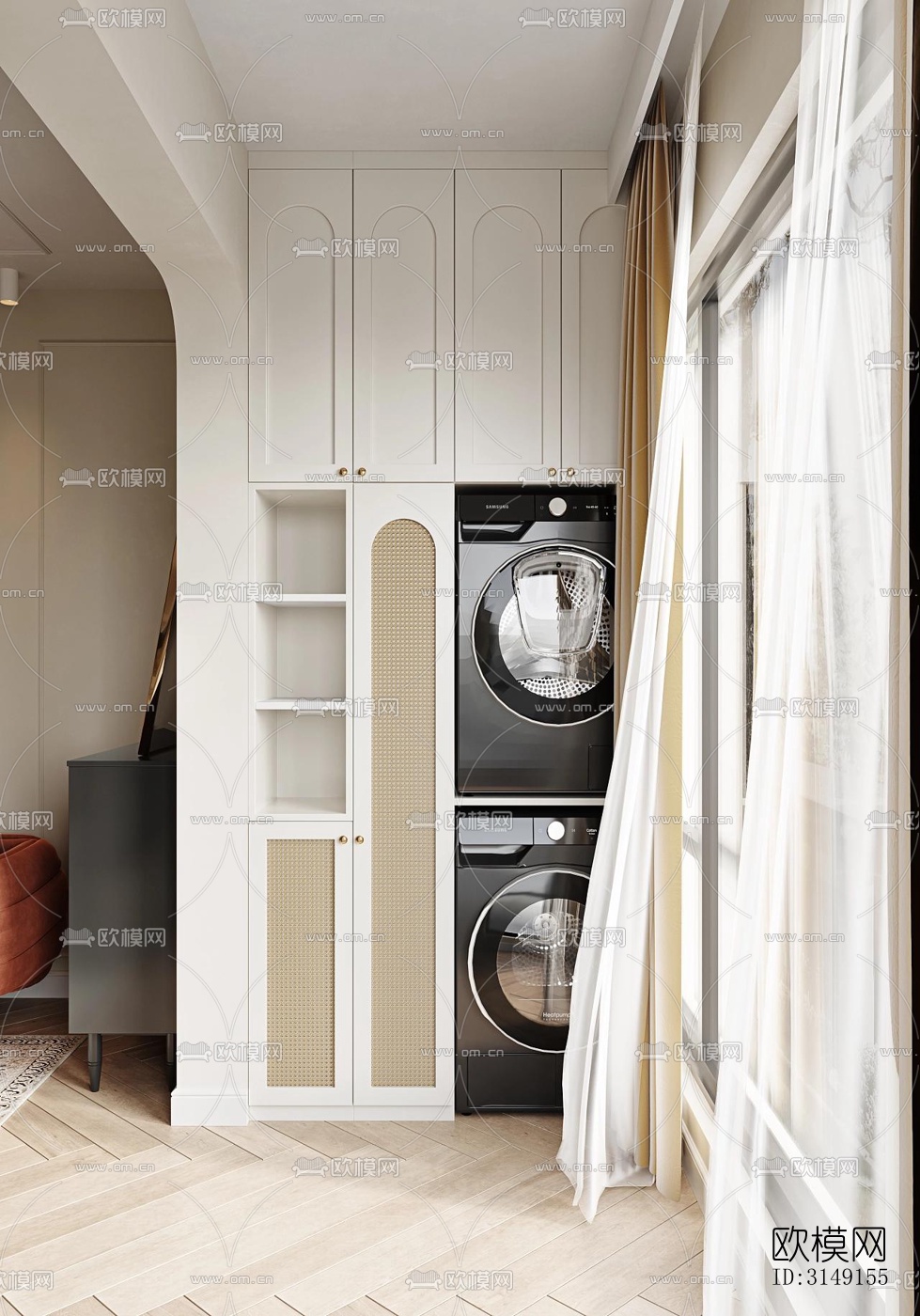 法式平层效果图下载（渲染图12）