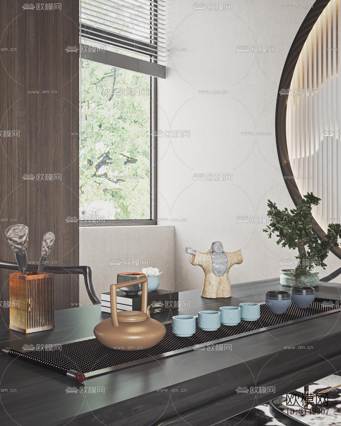 现代平层效果图下载（渲染图9）