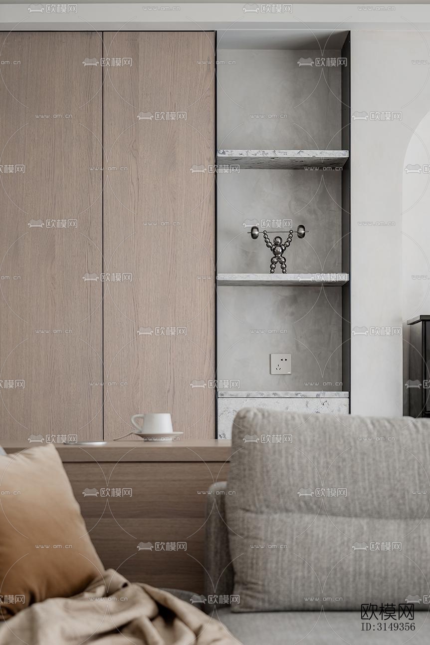 现代平层效果图下载（渲染图16）