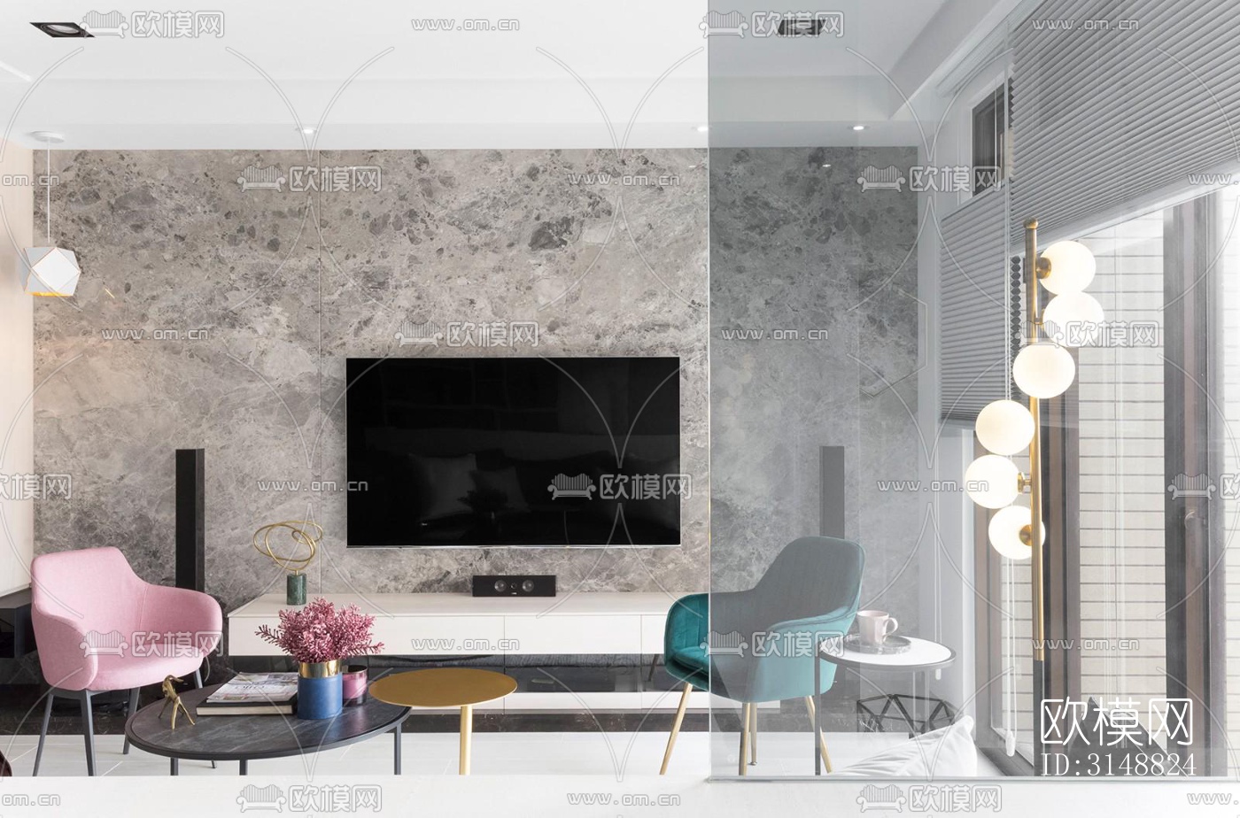 北欧平层效果图下载（渲染图8）