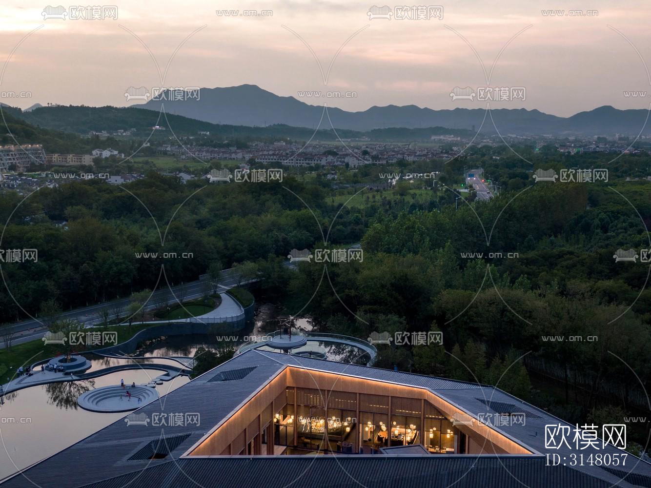 现代酒店民宿效果图下载（渲染图16）