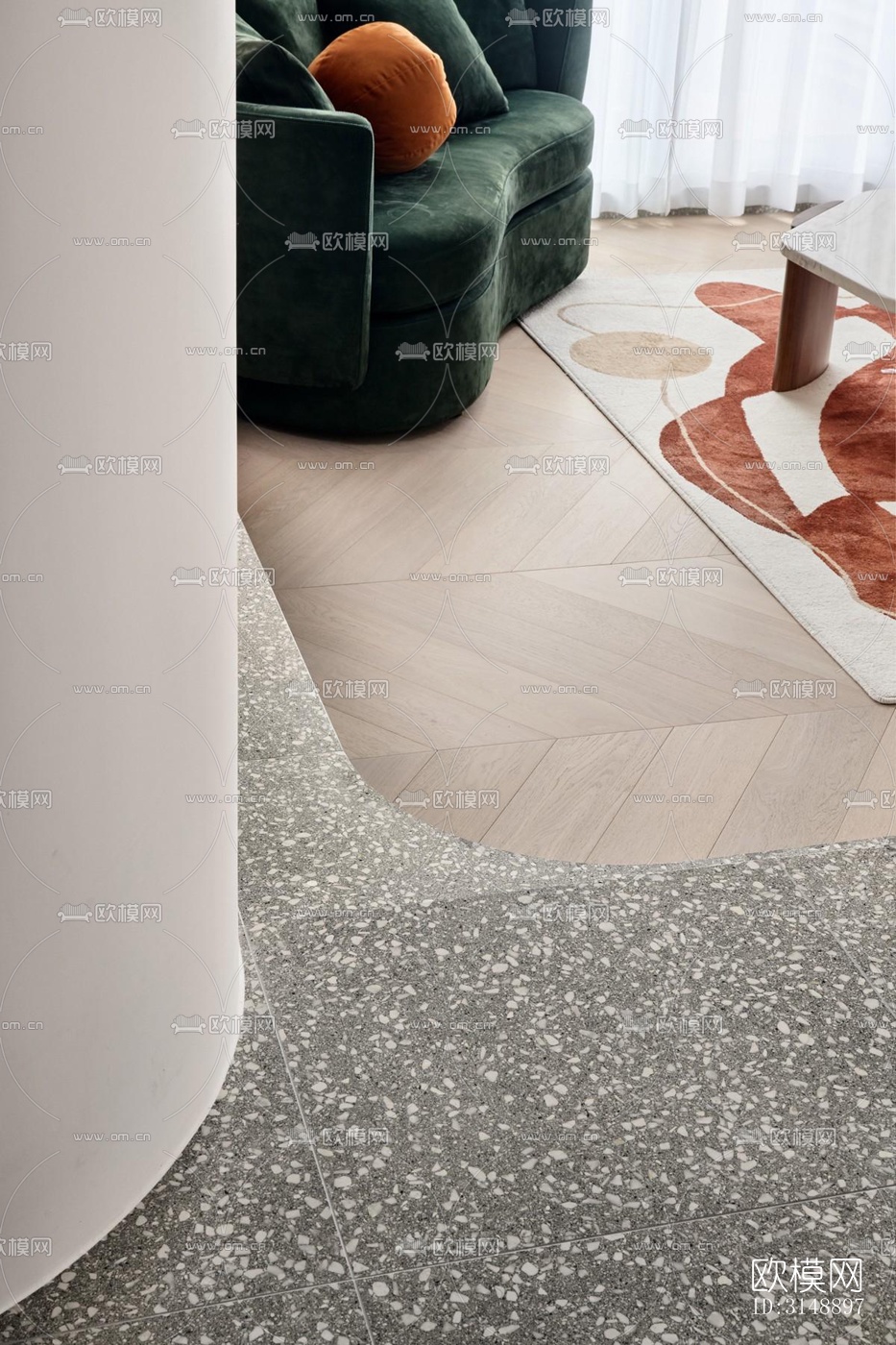 后现代平层效果图下载（渲染图7）