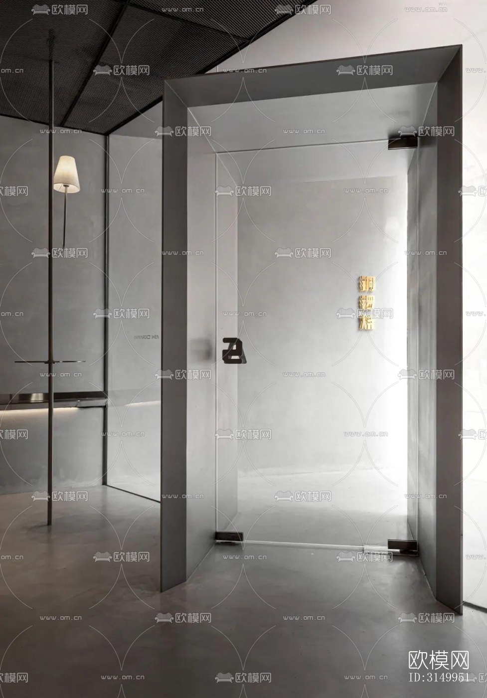 高级灰火锅烤肉效果图下载（渲染图1）