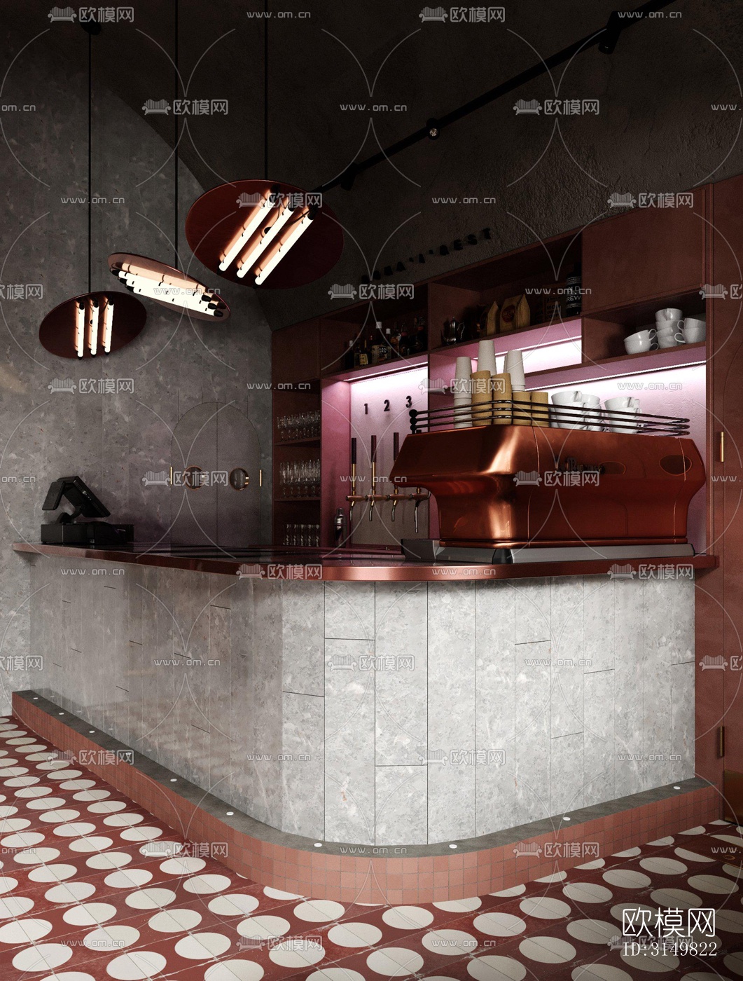 法式咖啡奶茶效果图下载（渲染图8）