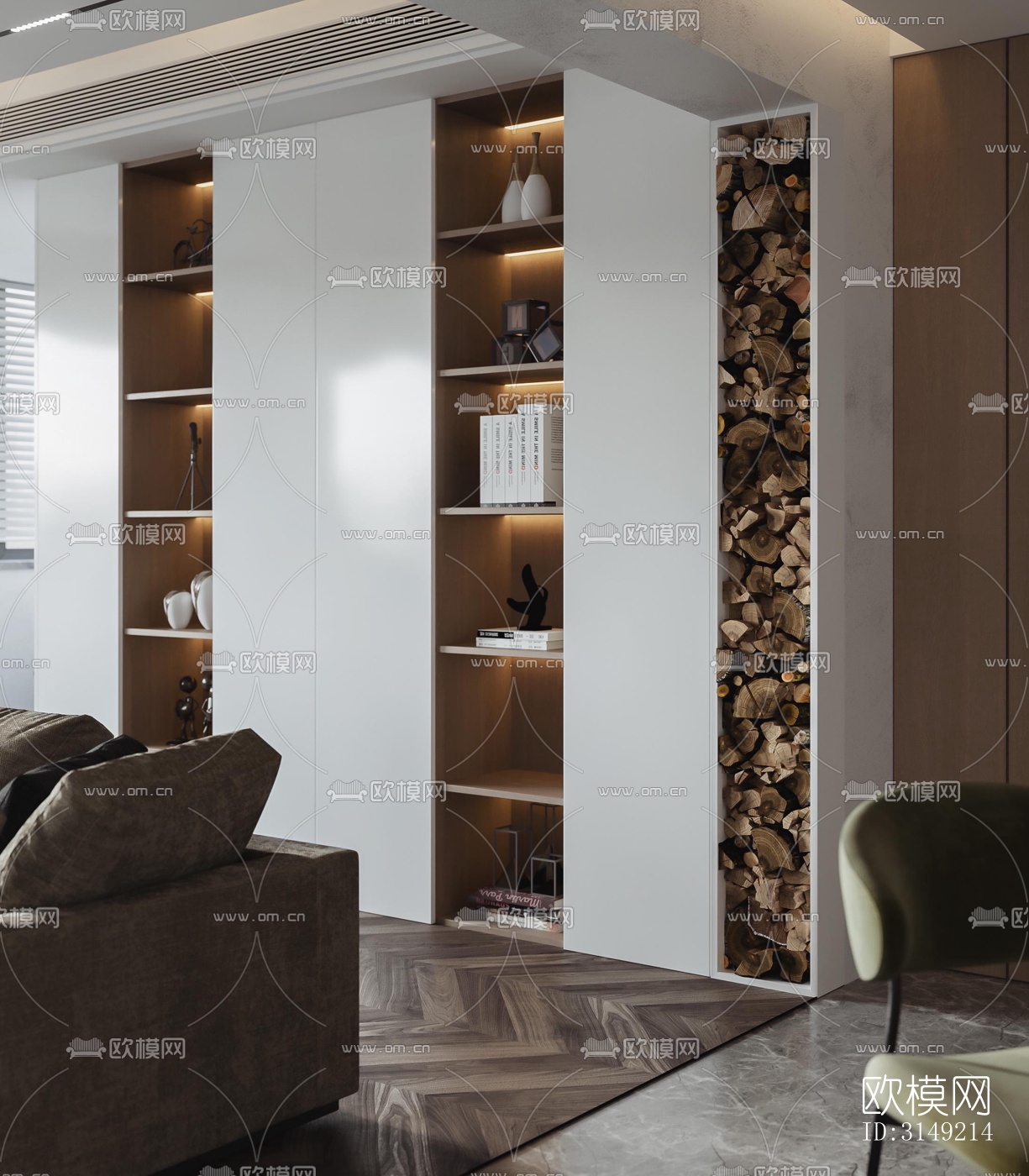 现代平层效果图下载（渲染图11）