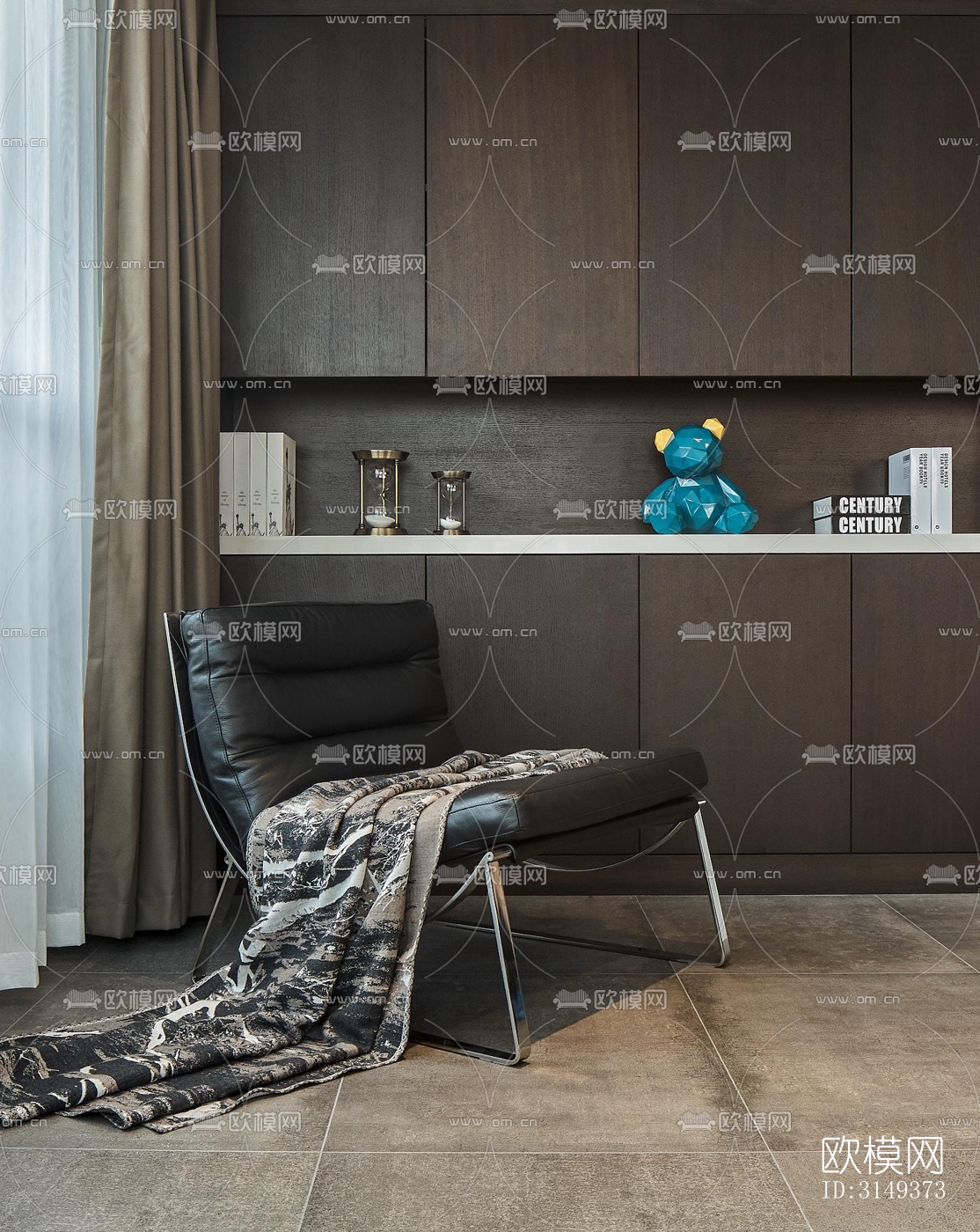 现代平层效果图下载（渲染图8）