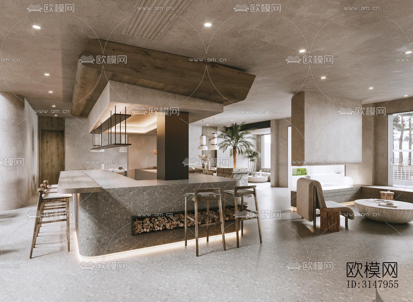 侘寂酒店民宿效果图下载（渲染图4）