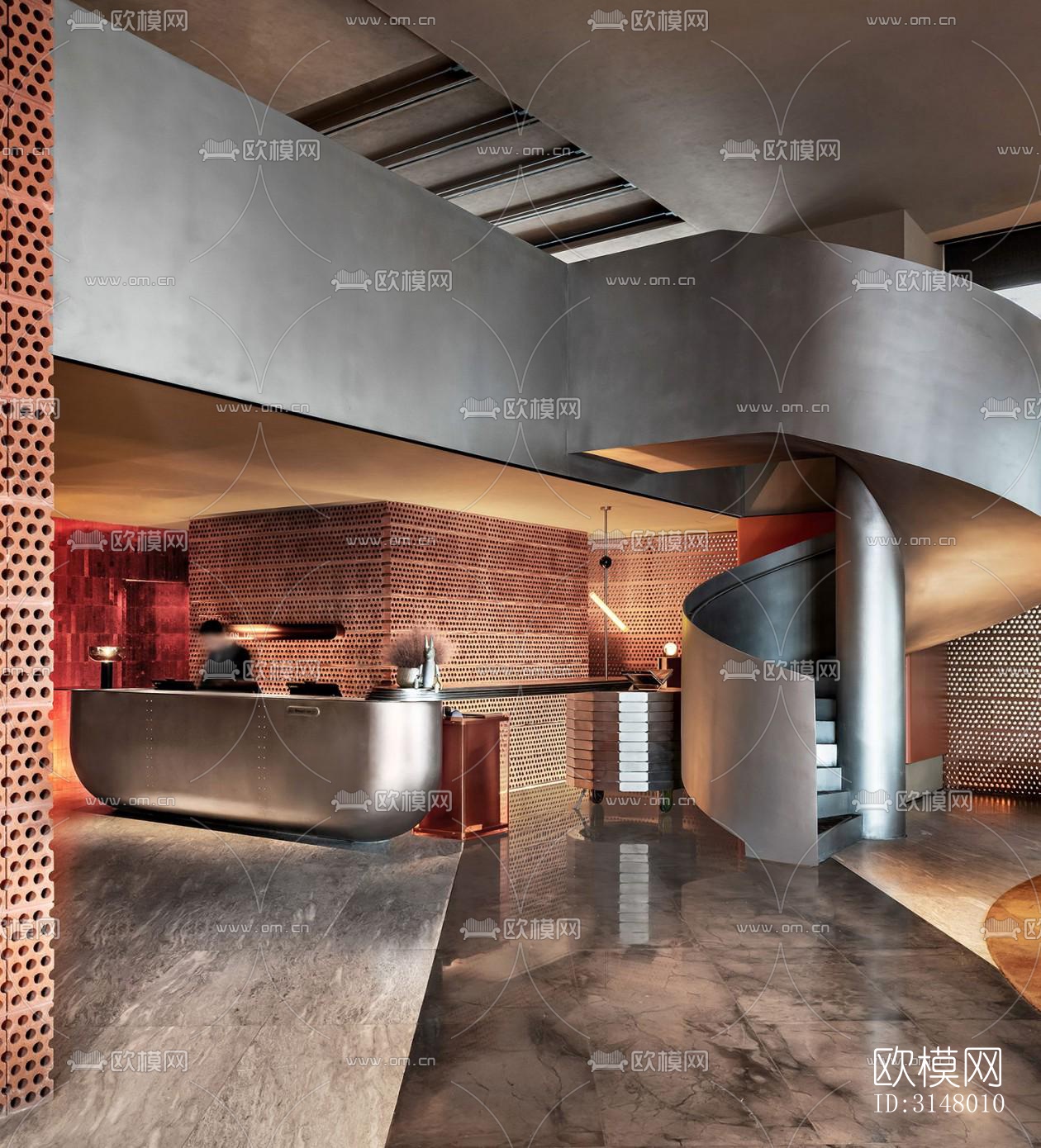 工业风酒店民宿效果图下载（渲染图7）