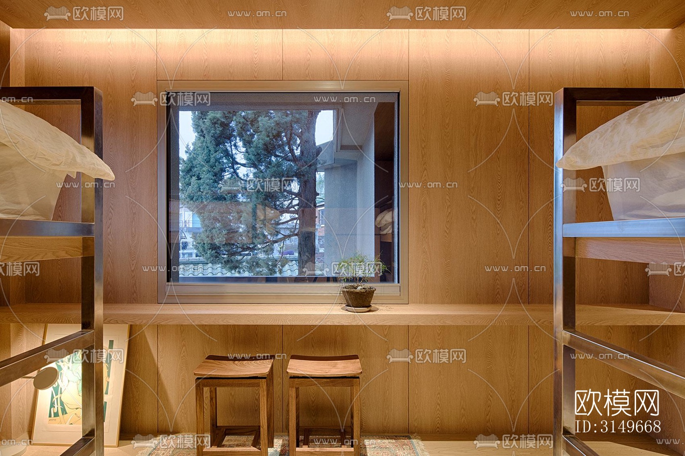 原木风健身房效果图下载（渲染图6）