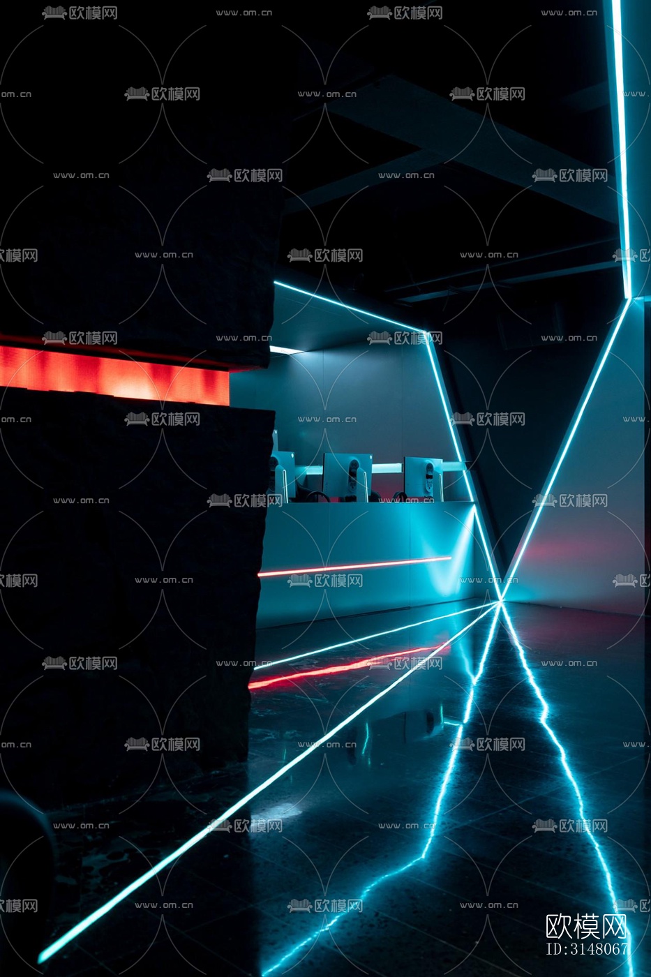 现代酒店民宿效果图下载（渲染图9）