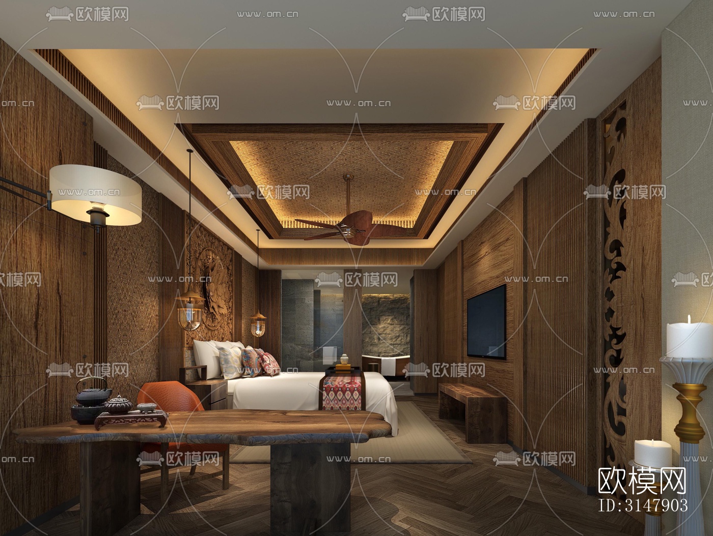 东南亚酒店民宿效果图下载（渲染图3）