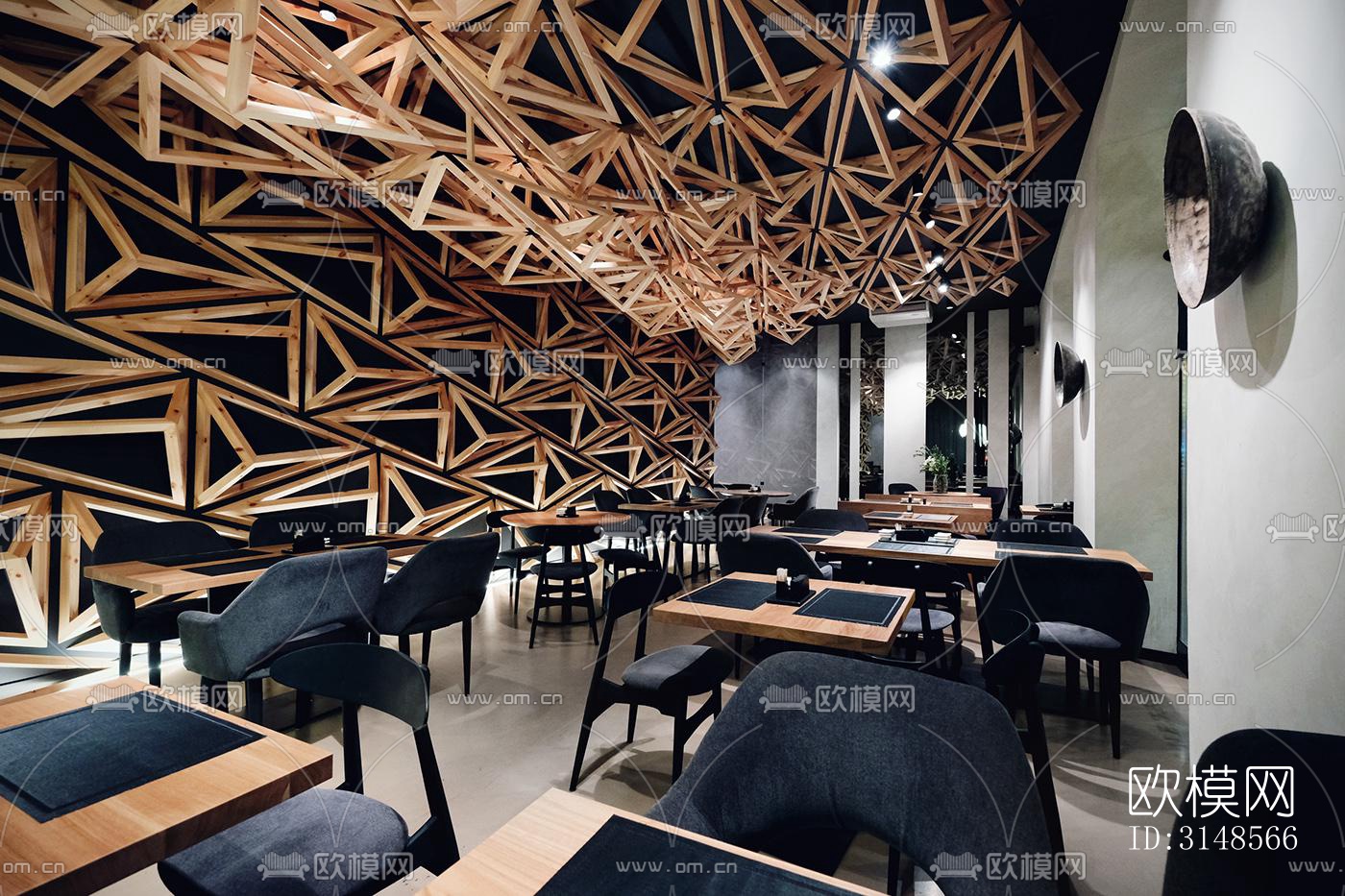 原木风酒吧效果图下载（渲染图2）