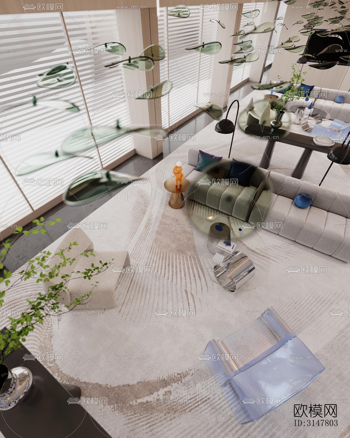 现代售楼处效果图下载（渲染图7）