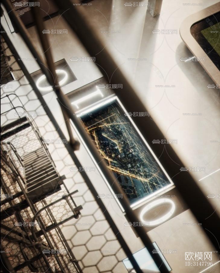 工业风售楼处效果图下载（渲染图3）