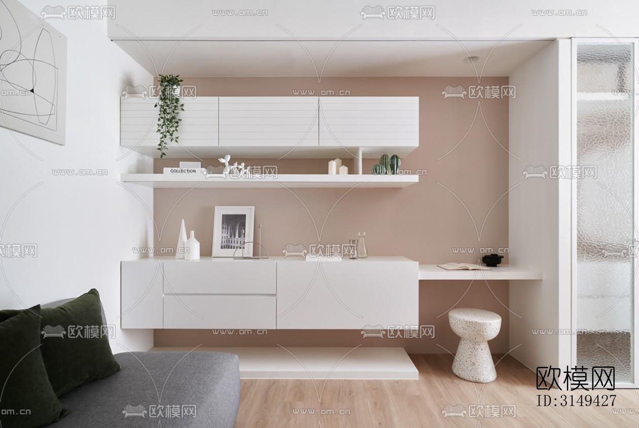 现代平层效果图下载（渲染图15）