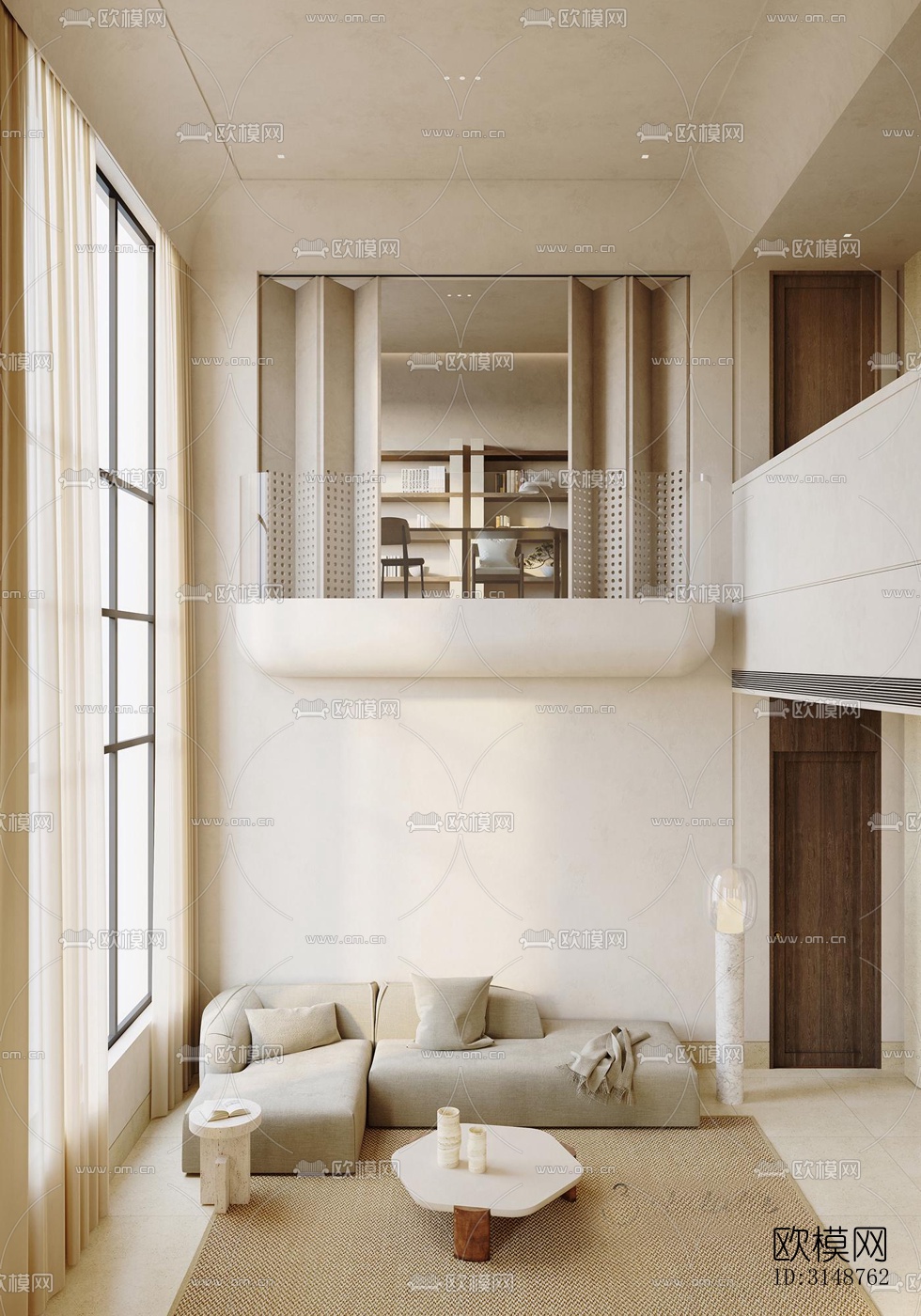 侘寂平层效果图下载（渲染图20）