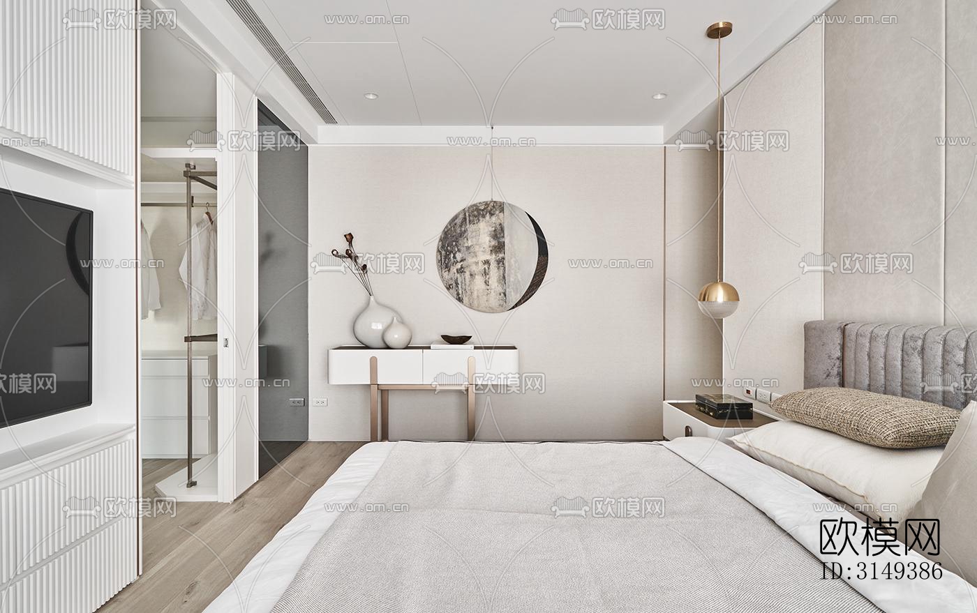 现代平层效果图下载（渲染图13）