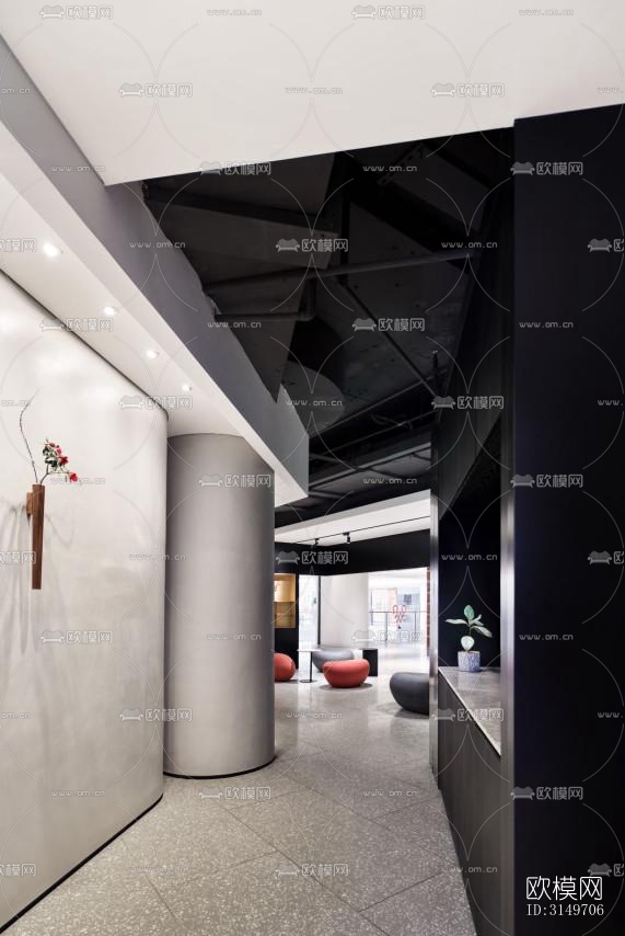 高级灰健身房效果图下载（渲染图3）