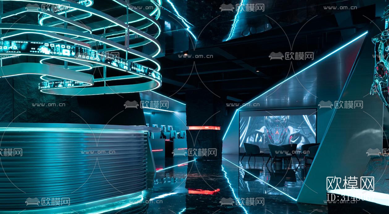 现代酒店民宿效果图下载（渲染图13）