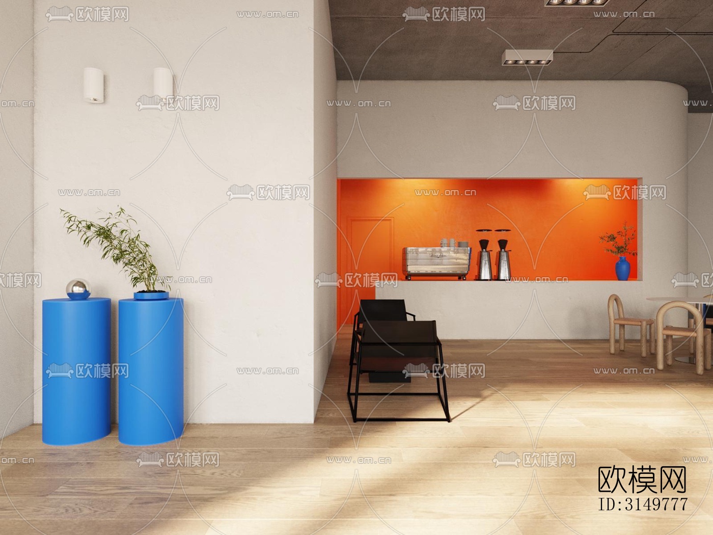 北欧咖啡奶茶效果图下载（渲染图6）