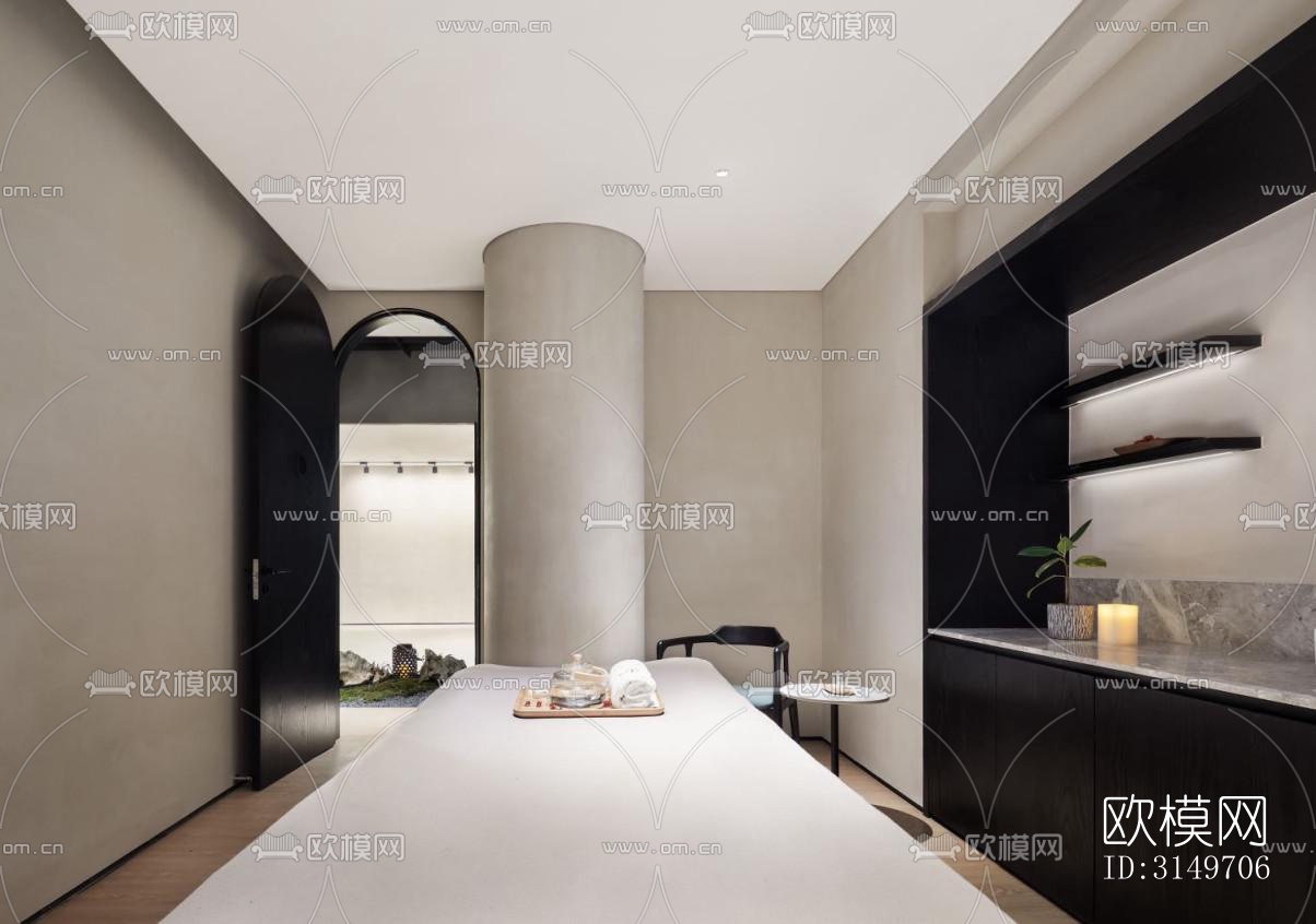 高级灰健身房效果图下载（渲染图10）