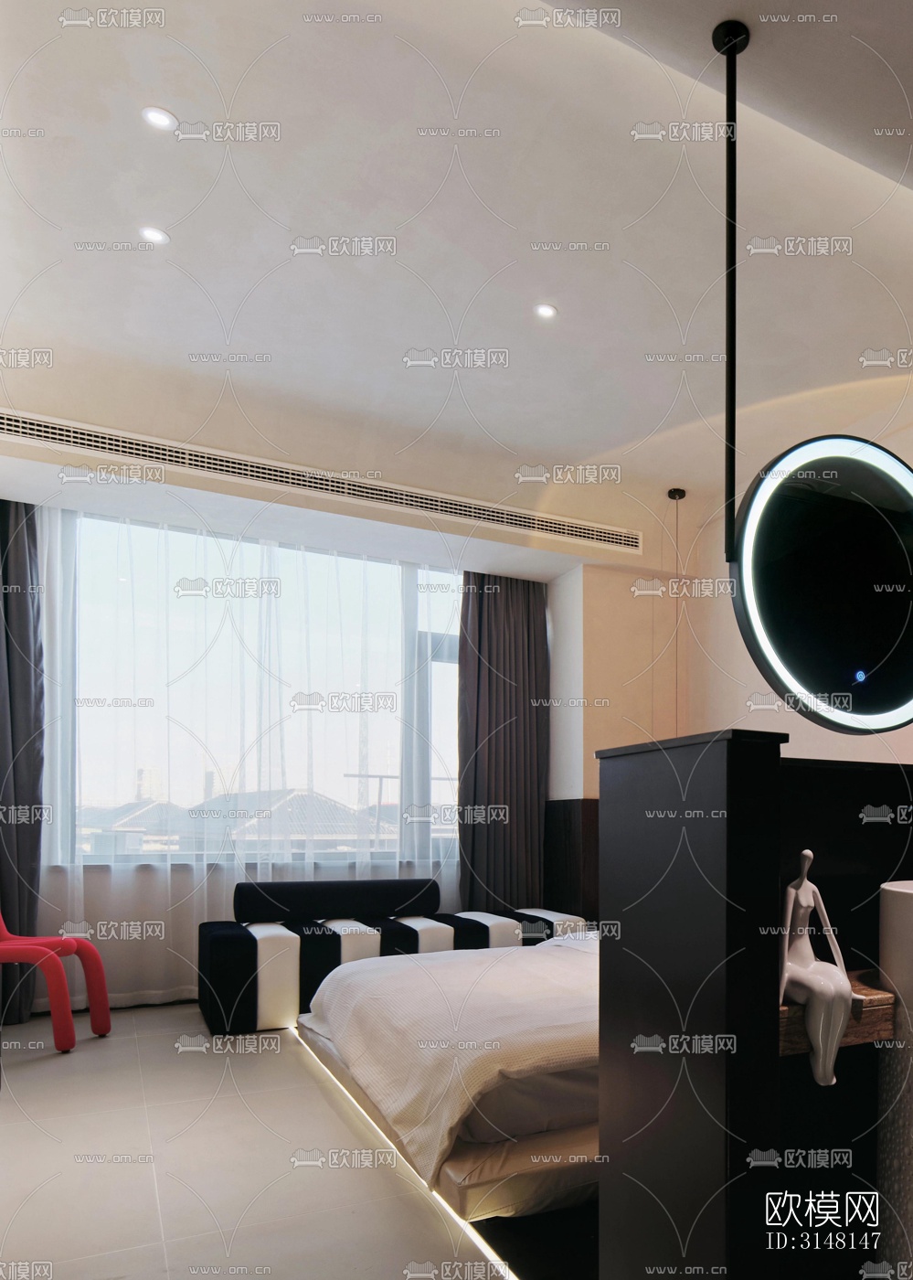 现代酒店民宿效果图下载（渲染图11）