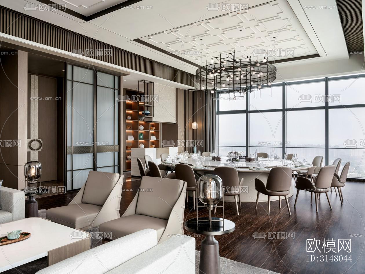 现代酒店民宿效果图下载（渲染图9）