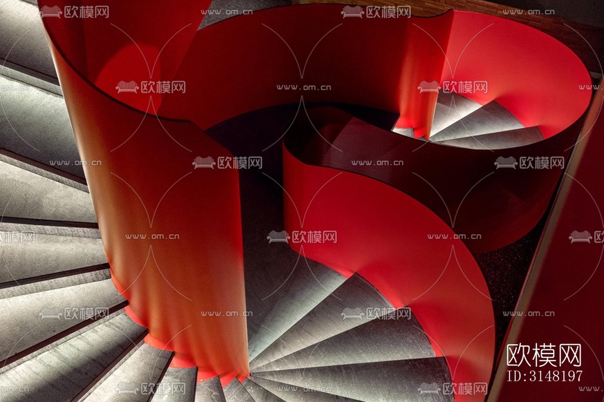 高级灰酒店民宿效果图下载(渲染图4)