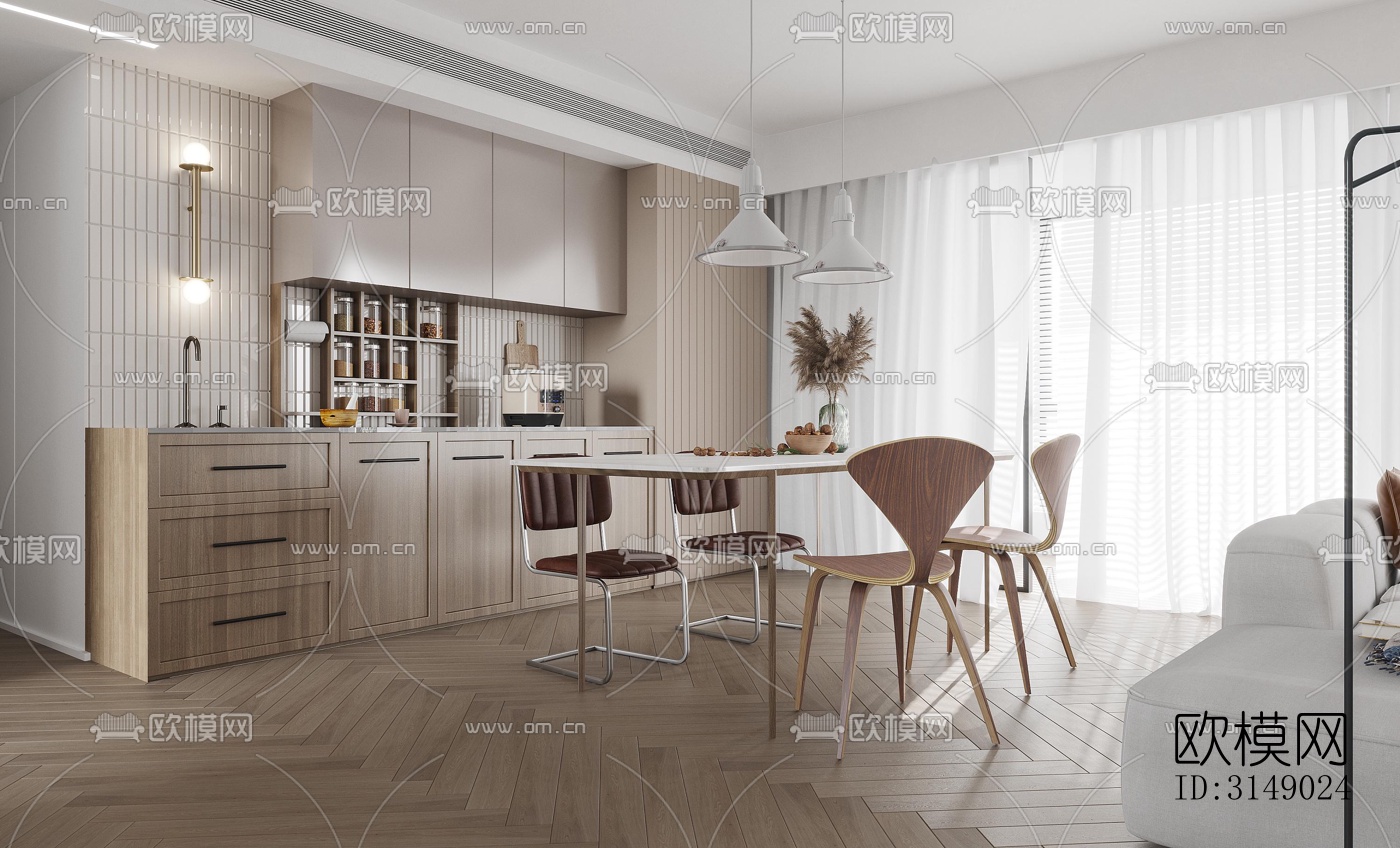 日式平层效果图下载（渲染图4）