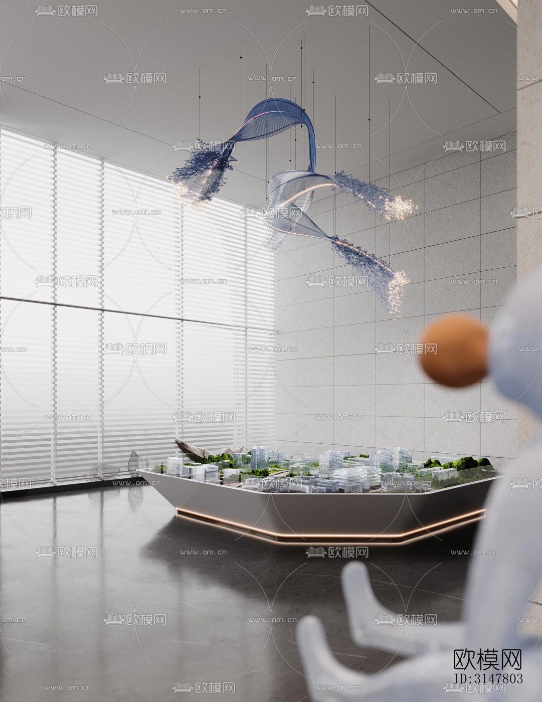 现代售楼处效果图下载（渲染图15）