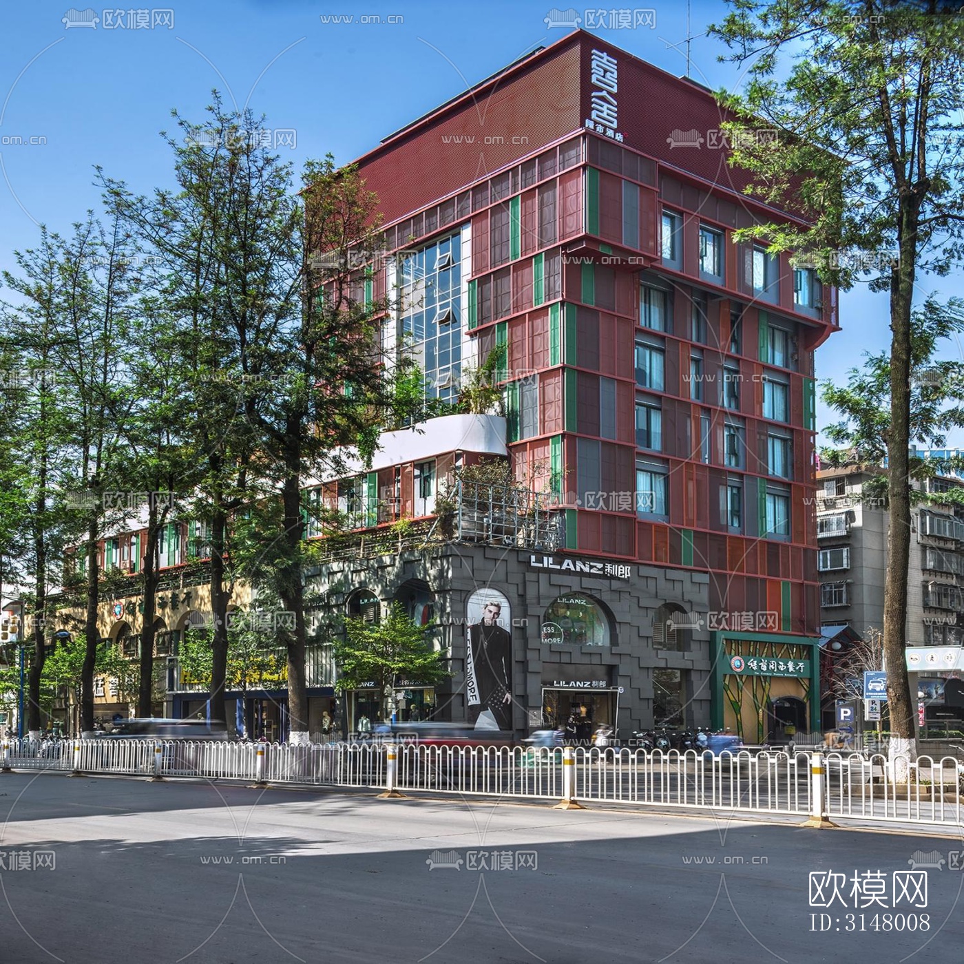 后现代酒店民宿效果图下载（渲染图1）